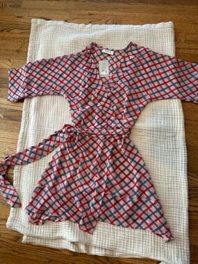 JS Collections Pink Plaid Women's Swim Coverup Wrap